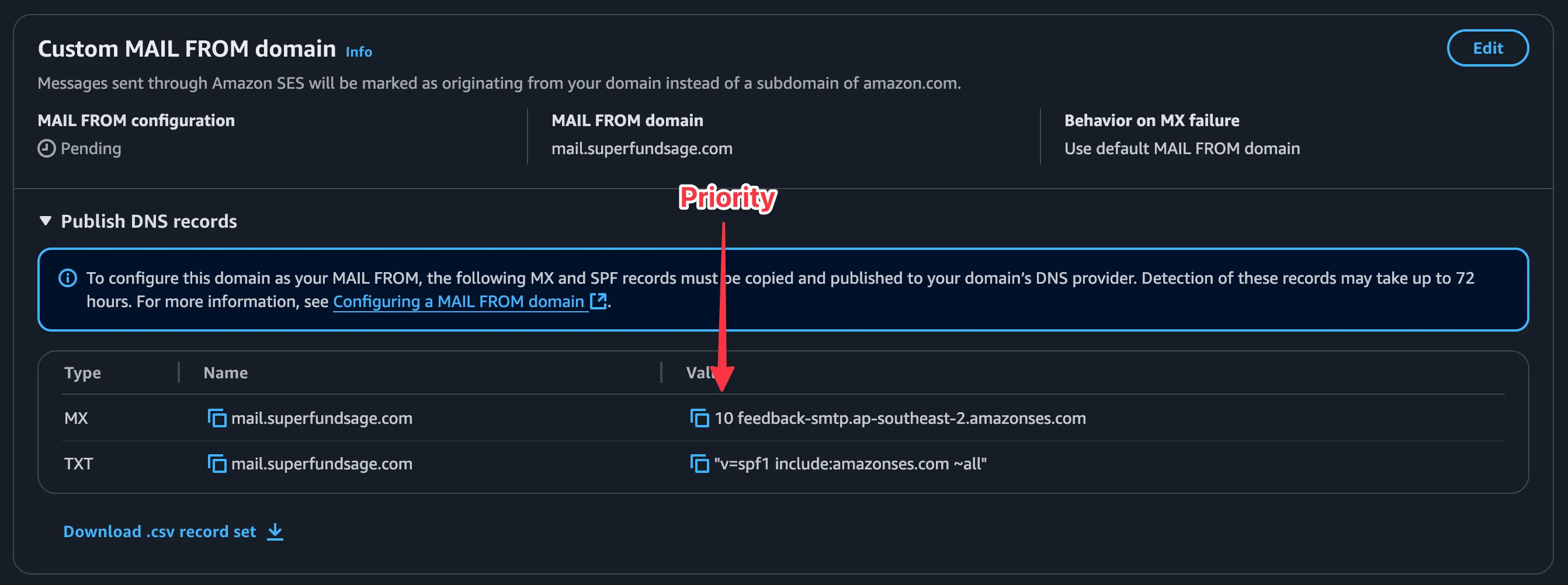 SES MX priority